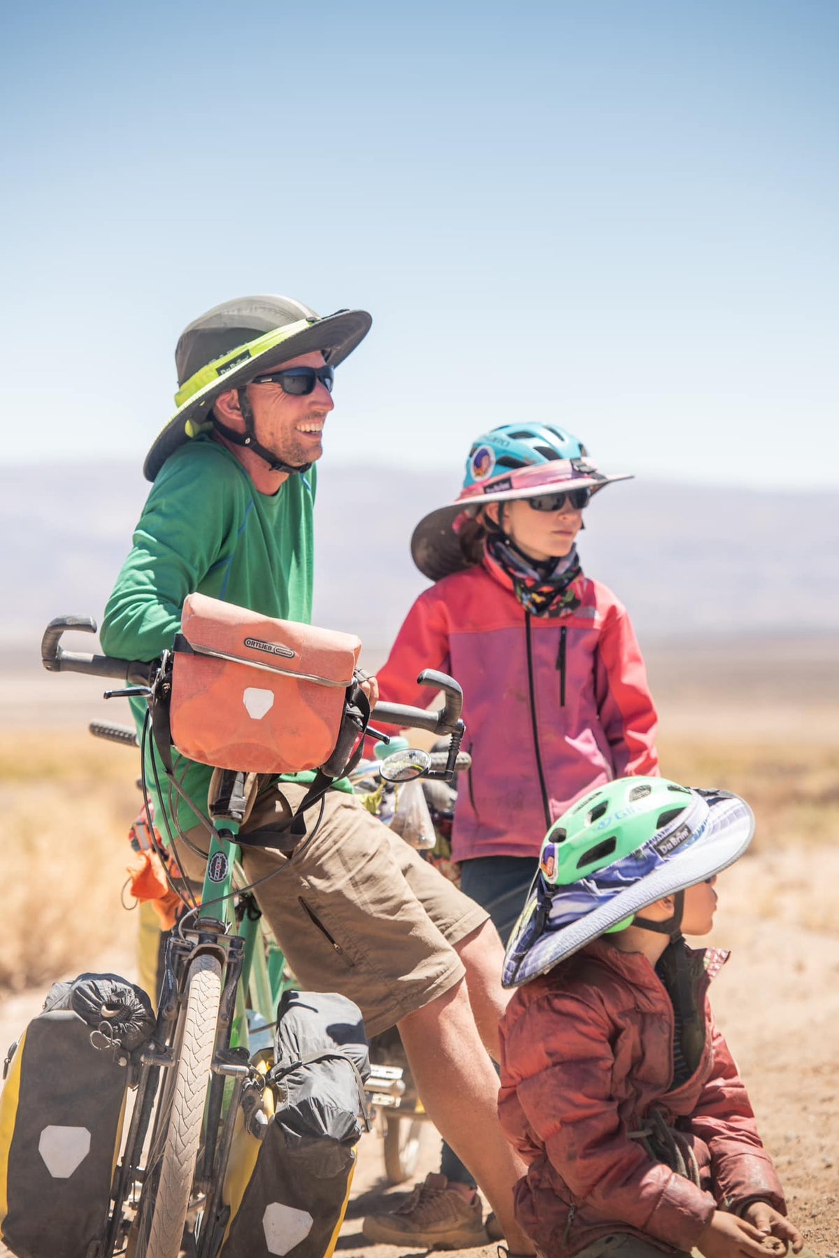 Cycling helmet brims.