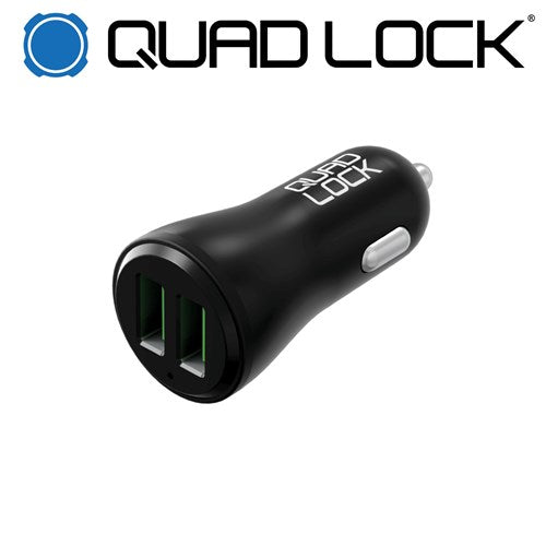 Quad Lock Dual USB 12V Quick Charge Car Charger